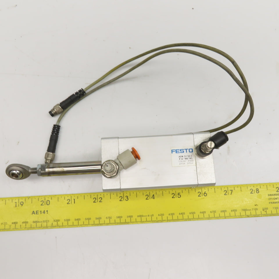 Festo ADN-32-50-I-P-A 32mm Bore 50mm Stroke Double Acting Air Cylinder & Sensors