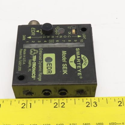 Tri-Tronics Model SEIK Smarteye Mark II Fiber Optic Optical Block 12-24VDC