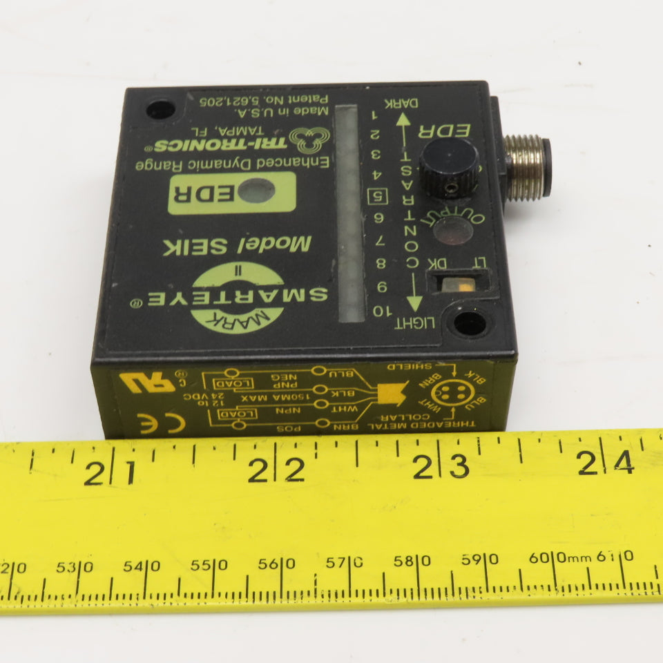 Tri-Tronics Model SEIK Smarteye Mark II Fiber Optic Optical Block 12-24VDC