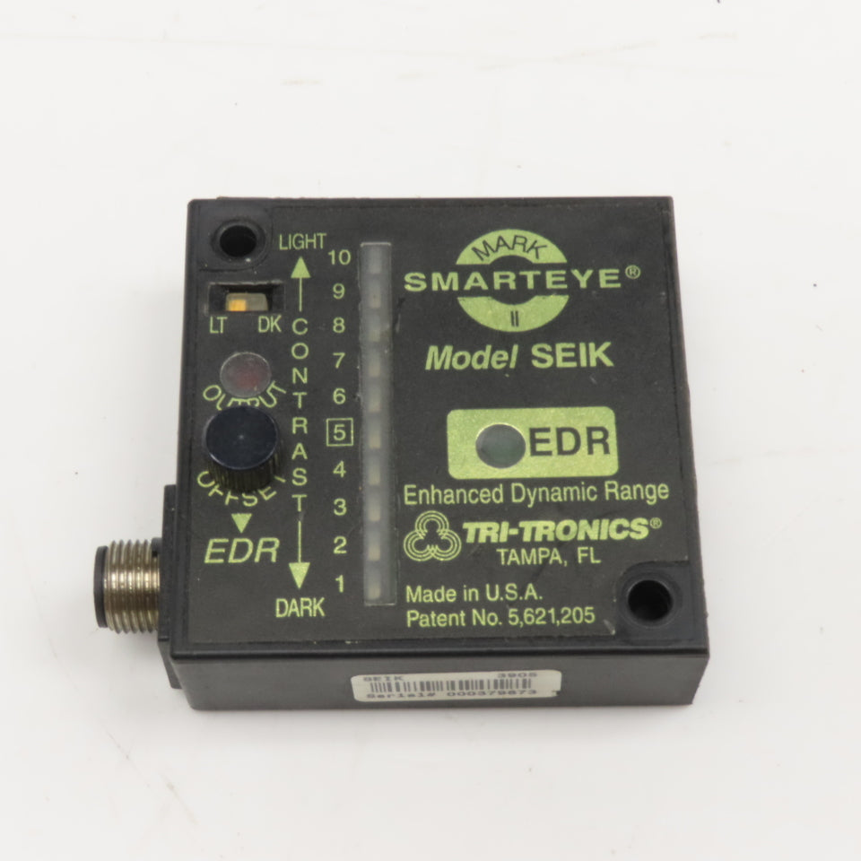 Tri-Tronics Model SEIK Smarteye Mark II Fiber Optic Optical Block 12-24VDC