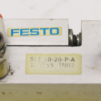 Festo SLT-10-20-P-A 10mm Bore 20mm Stroke Mini Air Slide Plate Guided Cylinder