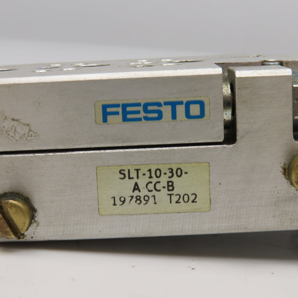 Festo SLT-10-30-A-CC-B 10mm Bore 30mm Stroke Mini Airslide Plate Guided Cylinder
