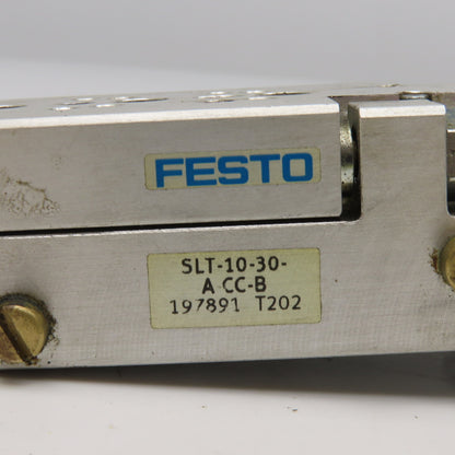 Festo SLT-10-30-A-CC-B 10mm Bore 30mm Stroke Mini Airslide Plate Guided Cylinder