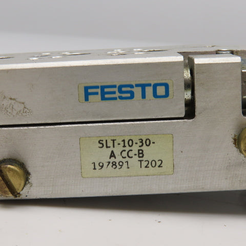 Festo SLT-10-30-A-CC-B 10mm Bore 30mm Stroke Mini Airslide Plate Guided Cylinder