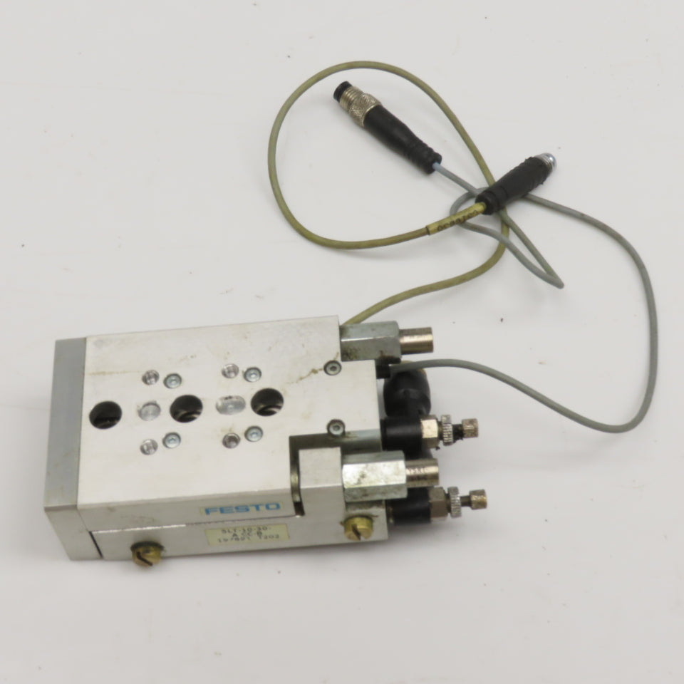 Festo SLT-10-30-A-CC-B 10mm Bore 30mm Stroke Mini Airslide Plate Guided Cylinder