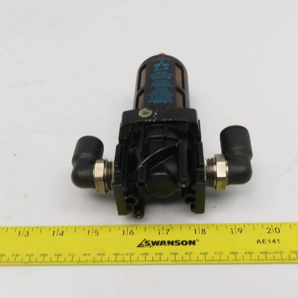 Wilkerson 3/8" NPT Compressed Air Filter Manual Drain Polycarbonate Bowl