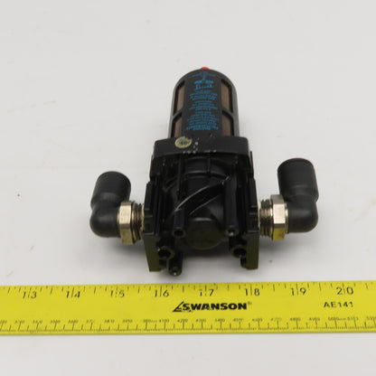 Wilkerson 3/8" NPT Compressed Air Filter Manual Drain Polycarbonate Bowl