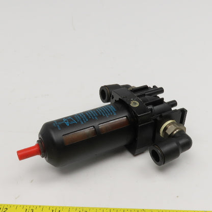 Wilkerson 3/8" NPT Compressed Air Filter Manual Drain Polycarbonate Bowl
