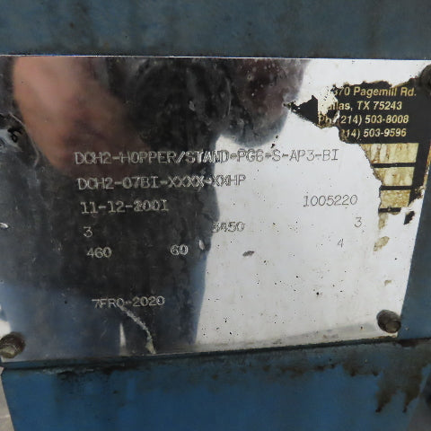 AirFlow Systems DCH2 PG6-S-APC-BI Dust Collector 3HP W/Stand 208-230/460V 3Ph