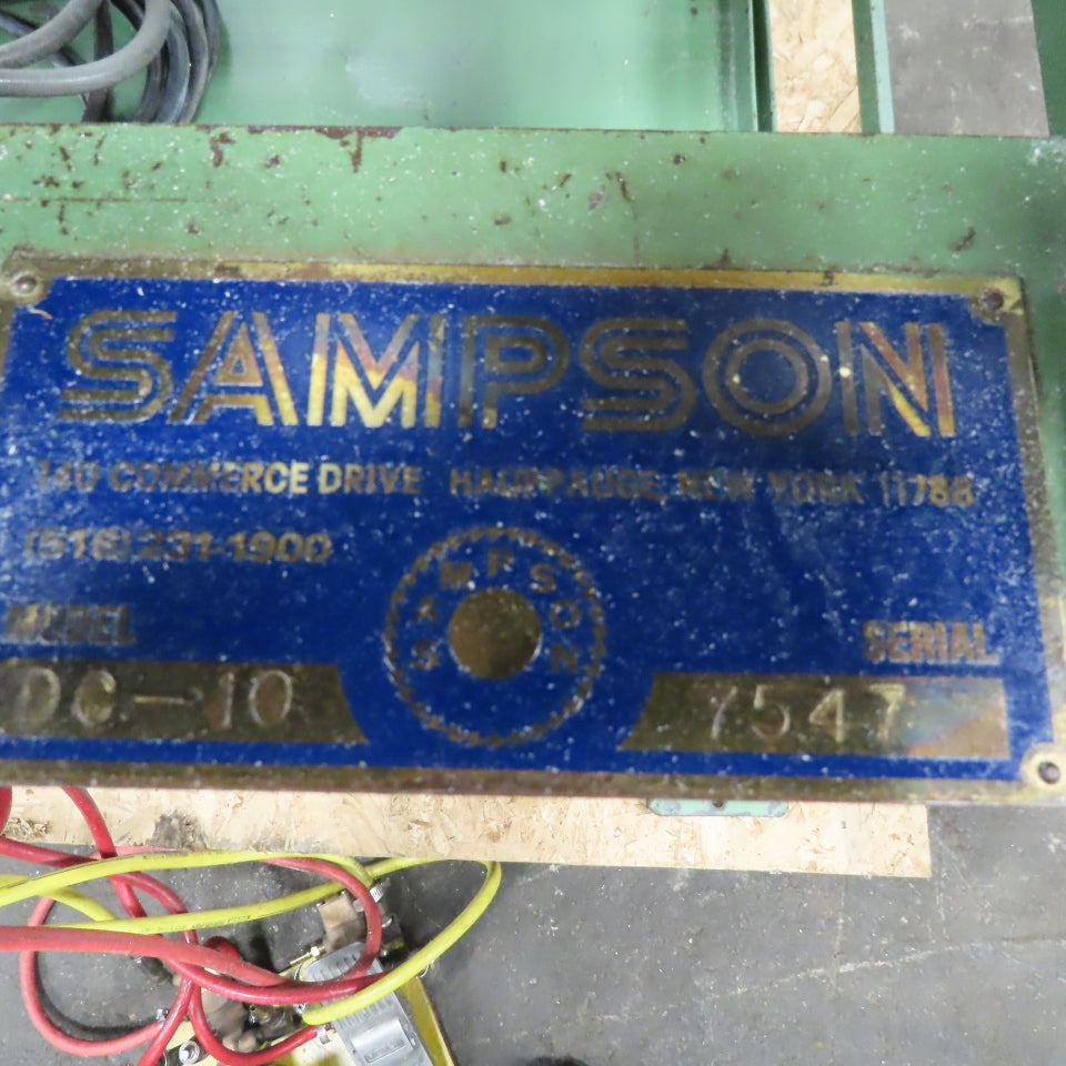 Sampson DC-10 Flying Notching Saw 11' Blade 208-230/460V 3PH