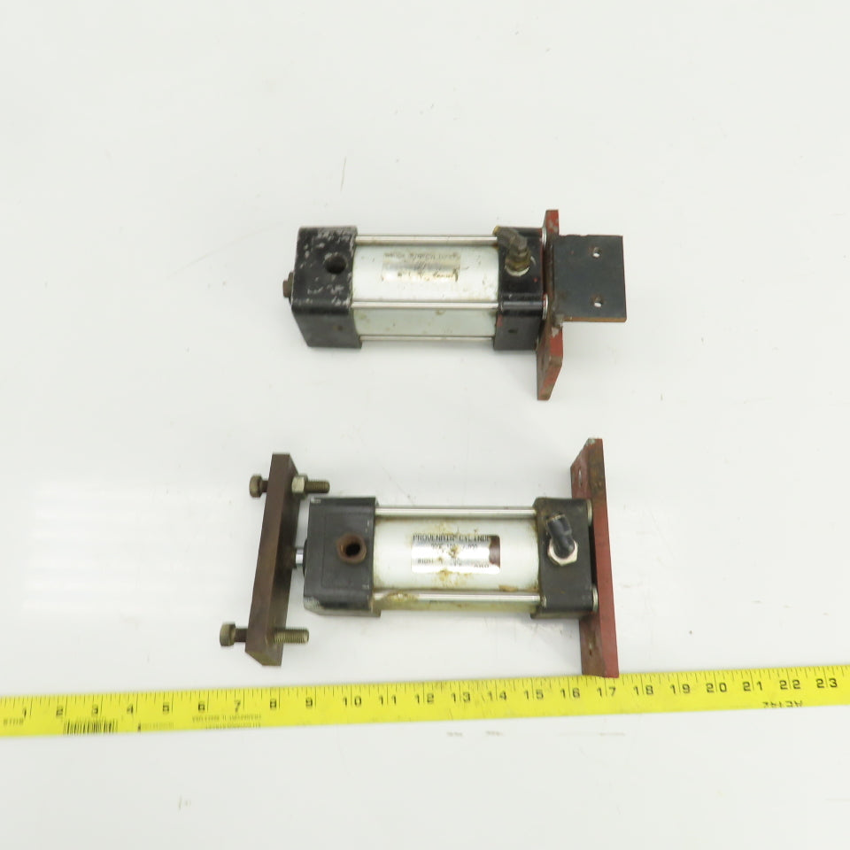 Provenair Double Acting Pneumatic Cylinder 1-3/4" Bore 3" Stroke 5/8" Rod Lot/2