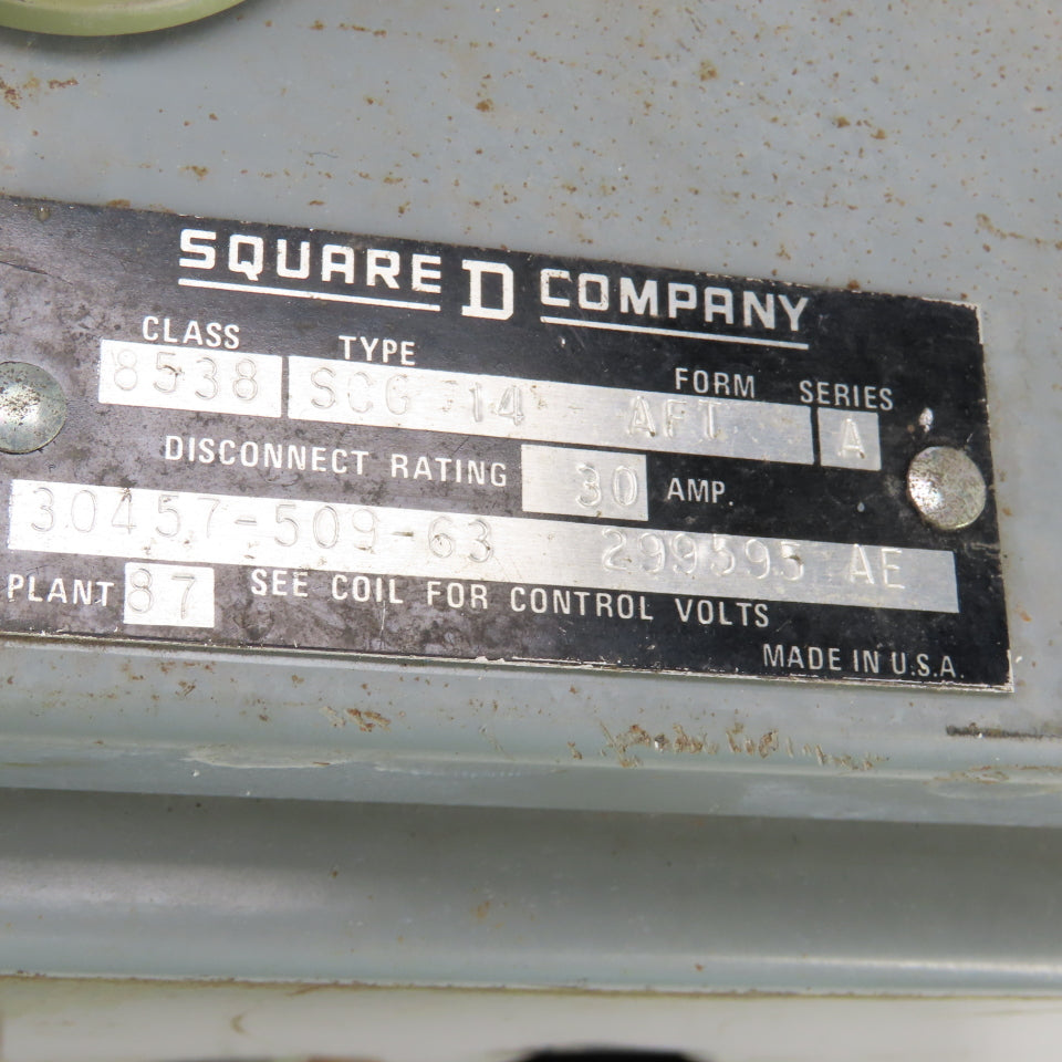 Square D Size 1 Combination Motor Starter 7-1/2-10HP 575V 120V Coil W/Disconnect
