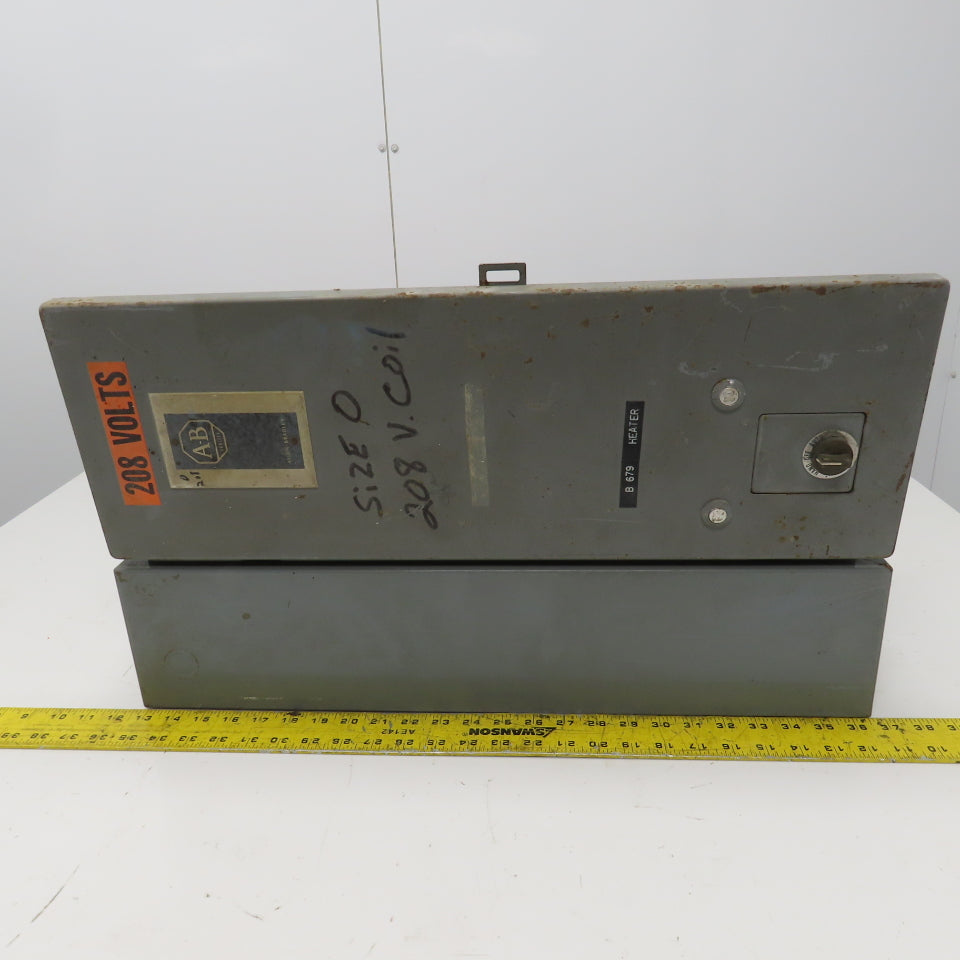 Allen Bradley Size 0 Combination Starter 1-5HP 120-600V 208V Coil W/Disconnect