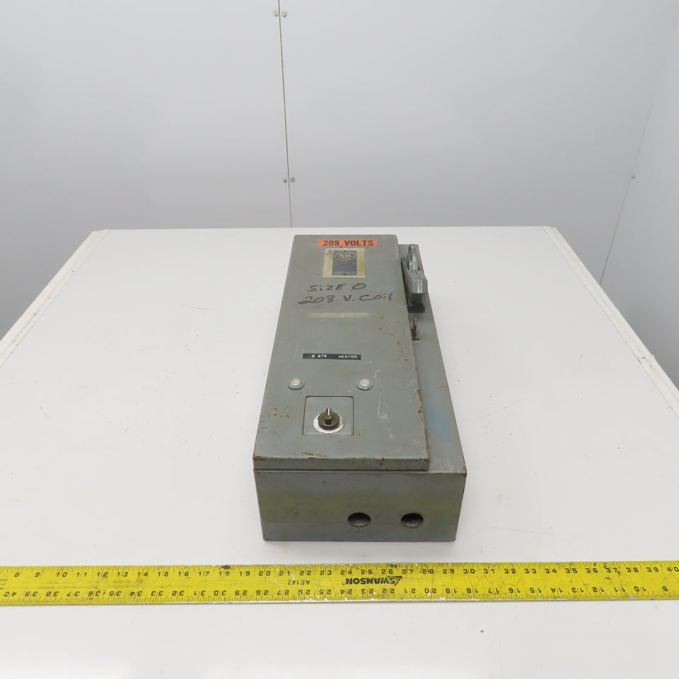 Allen Bradley Size 0 Combination Starter 1-5HP 120-600V 208V Coil W/Disconnect