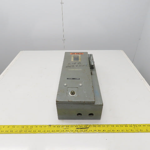 Allen Bradley Size 0 Combination Starter 1-5HP 120-600V 208V Coil W/Disconnect