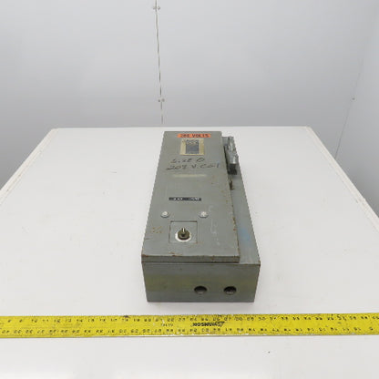 Allen Bradley Size 0 Combination Starter 1-5HP 120-600V 208V Coil W/Disconnect