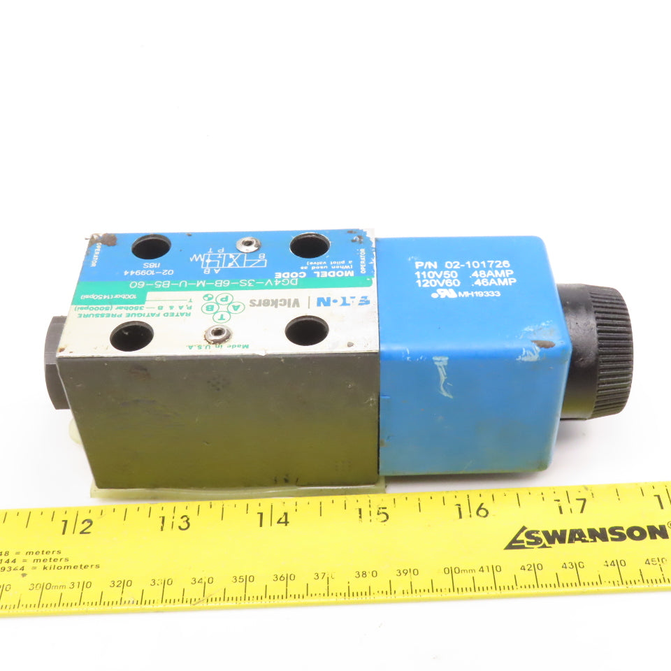 Vickers DG4V-3S-6B-M-U-B5-60 4/2 Way Hydraulic Directional Valve 120V Coil