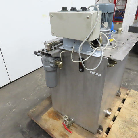 100 Gallon Stainless Steel Tank  Hydraulic Power Unit 4.8Hp 230/460V 3Ph