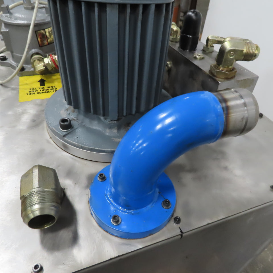 100 Gallon Stainless Steel Tank  Hydraulic Power Unit 4.8Hp 230/460V 3Ph