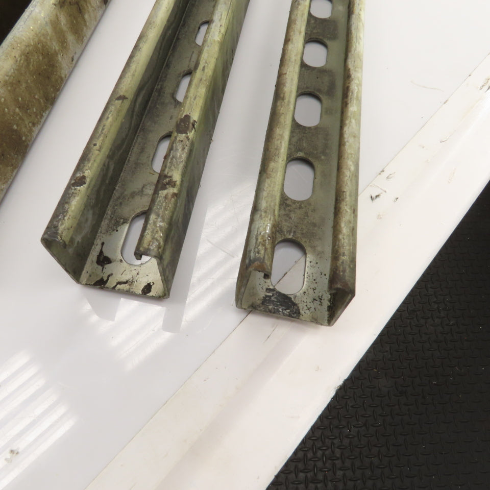 Superstrut A-1400-HS Half Slotted Steel Channel Strut 60" Long Lot Of 4