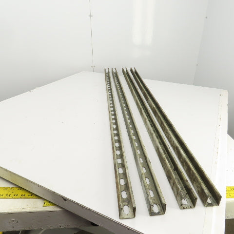 Superstrut A-1400-HS Half Slotted Steel Channel Strut 60" Long Lot Of 4