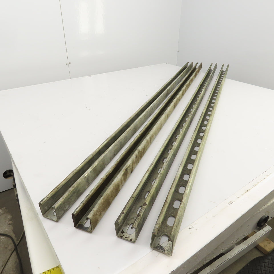 Superstrut A-1400-HS Half Slotted Steel Channel Strut 60" Long Lot Of 4