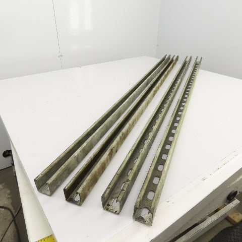 Superstrut A-1400-HS Half Slotted Steel Channel Strut 60" Long Lot Of 4