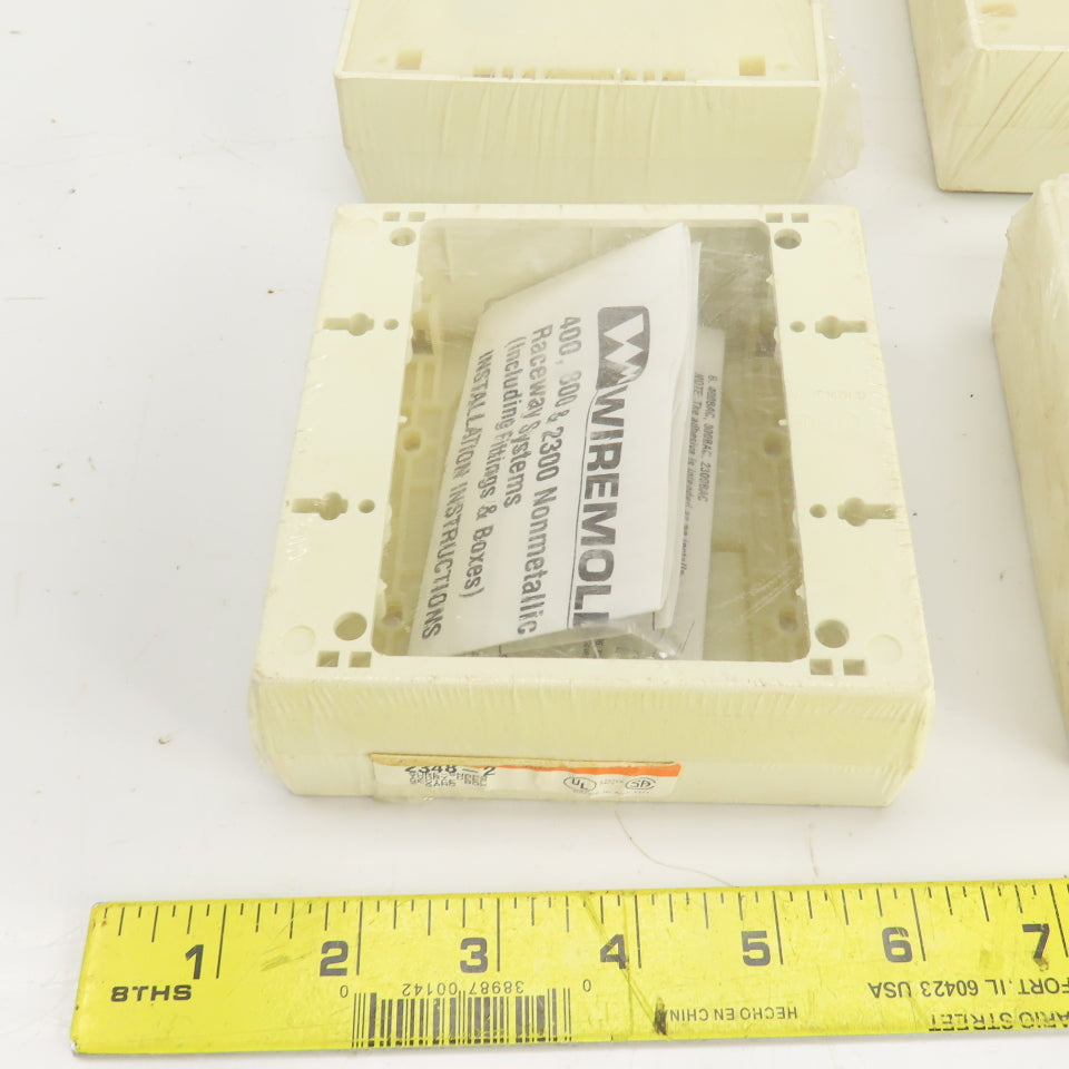 Wiremold 2348-2 Ivory Deep Device Box 2 Gang Lot Of 11