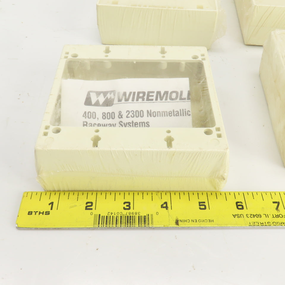 Wiremold 2348-2 Ivory Deep Device Box 2 Gang Lot Of 11