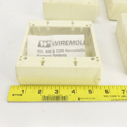 Wiremold 2348-2 Ivory Deep Device Box 2 Gang Lot Of 11