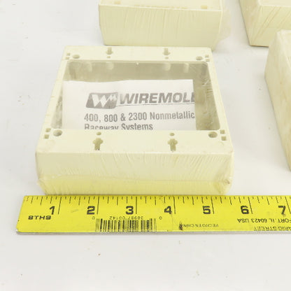 Wiremold 2348-2 Ivory Deep Device Box 2 Gang Lot Of 11