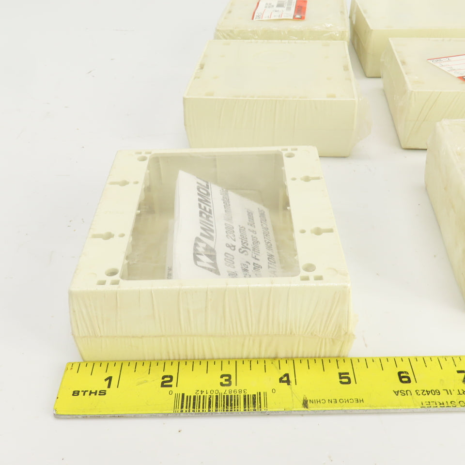 Wiremold 2348-2 Ivory Deep Device Box 2 Gang Lot Of 11