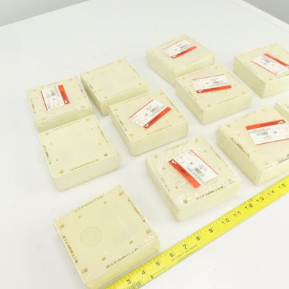 Wiremold 2348-2 Ivory Deep Device Box 2 Gang Lot Of 11