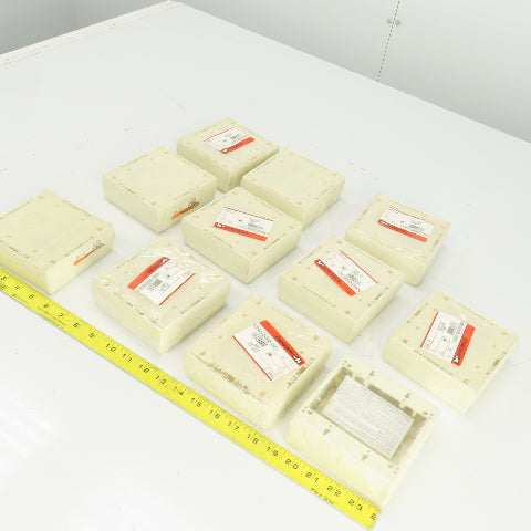 Wiremold 2348-2 Ivory Deep Device Box 2 Gang Lot Of 11