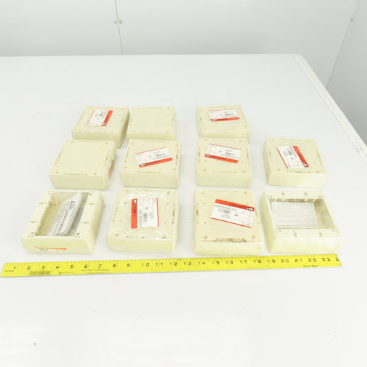 Wiremold 2348-2 Ivory Deep Device Box 2 Gang Lot Of 11