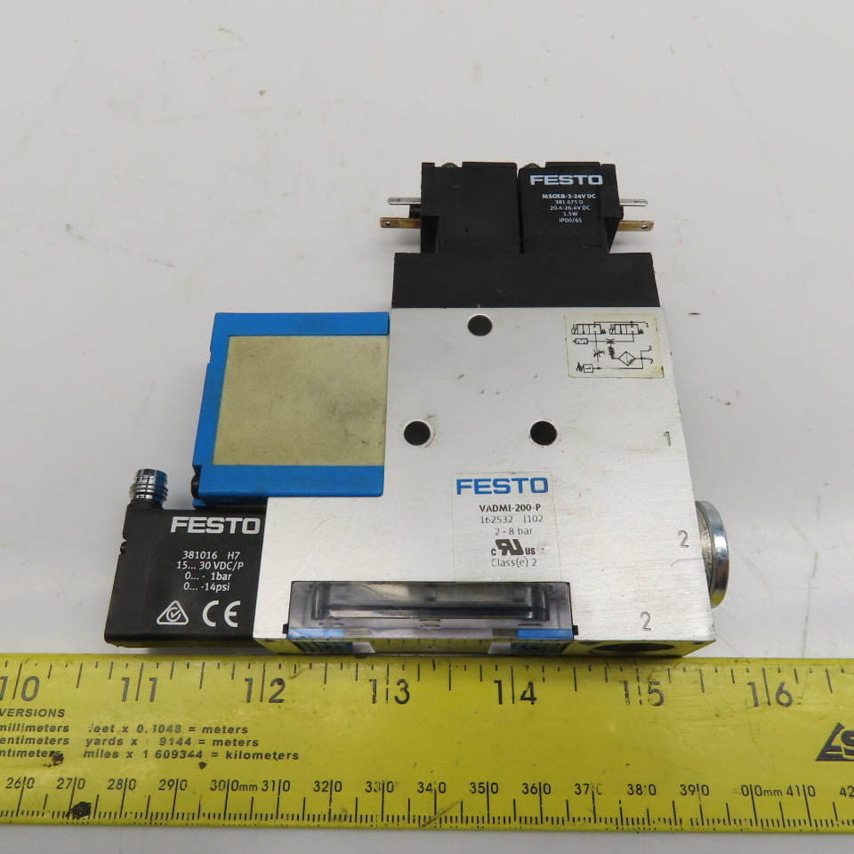 Festo VADMI-200-P Vacuum Generator 2-8 Bar 24VDC