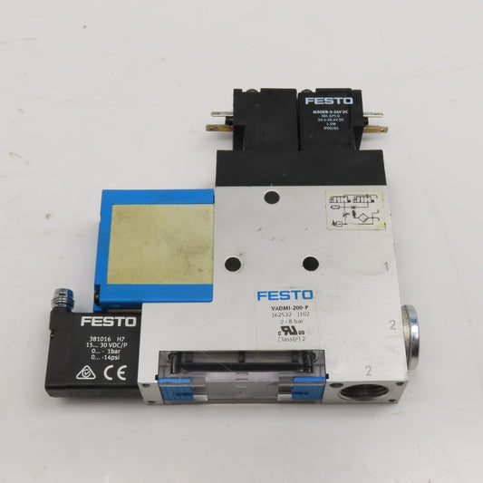 Festo VADMI-200-P Vacuum Generator 2-8 Bar 24VDC