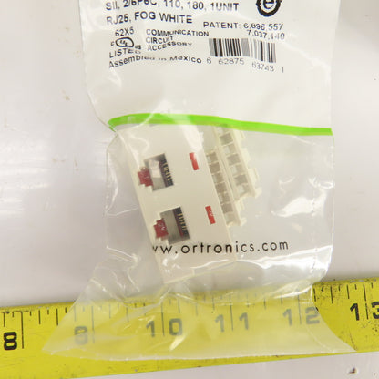 Ortronics OR-S22RJ25 2 Port Module Jack 110-180 Fog White Lot Of 38