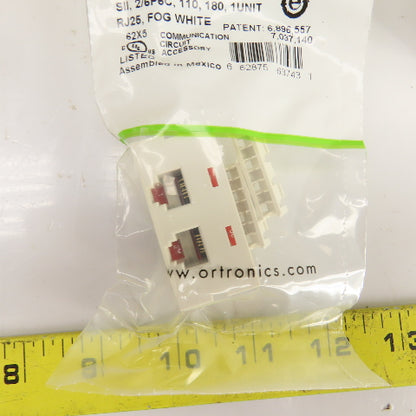 Ortronics OR-S22RJ25 2 Port Module Jack 110-180 Fog White Lot Of 38
