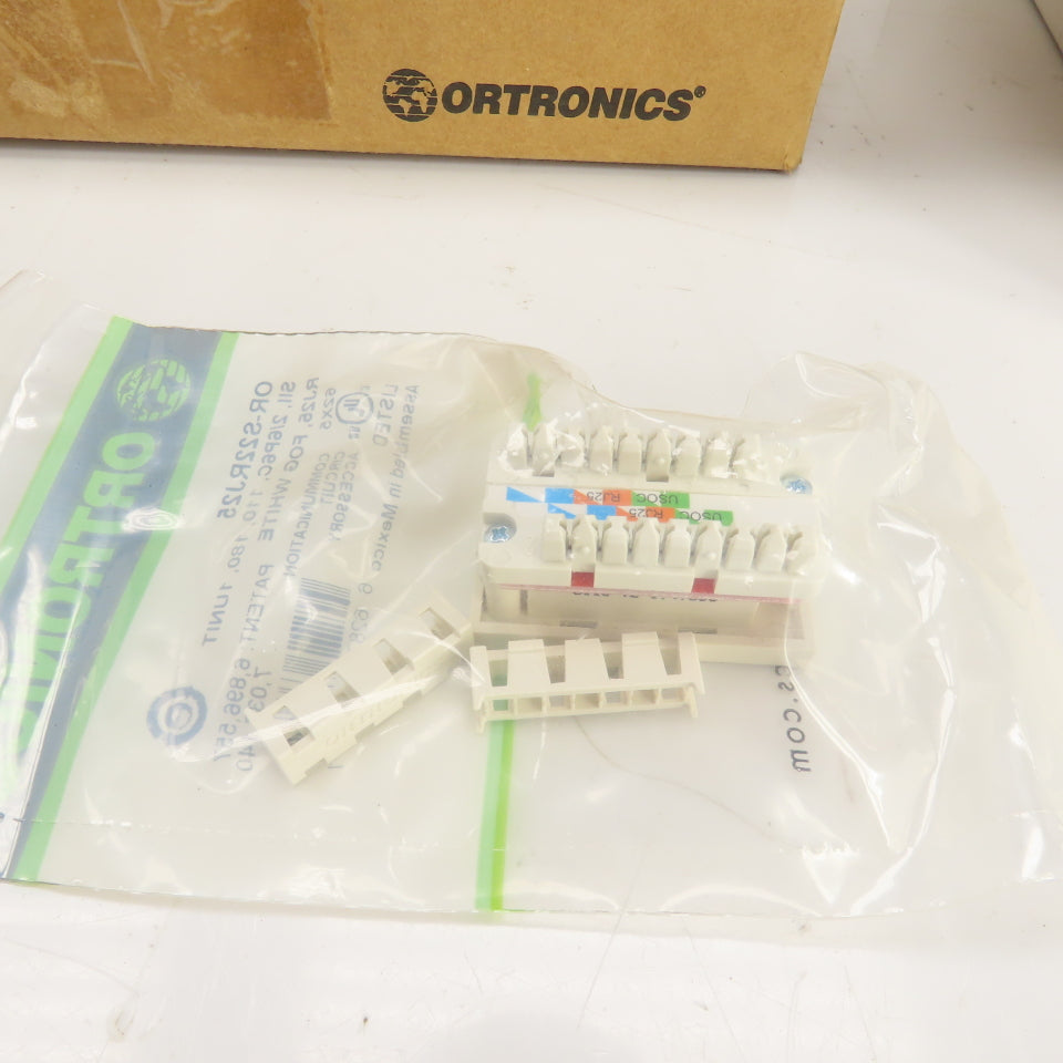 Ortronics OR-S22RJ25 2 Port Module Jack 110-180 Fog White Lot Of 38