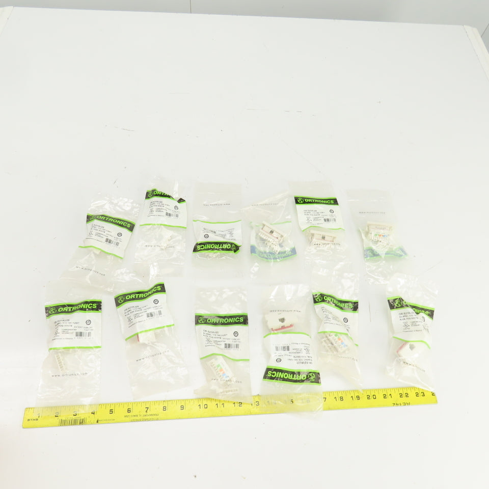 Ortronics OR-S21RJ25 1 Port Module Jack 110 180 Fog White Lot Of 12