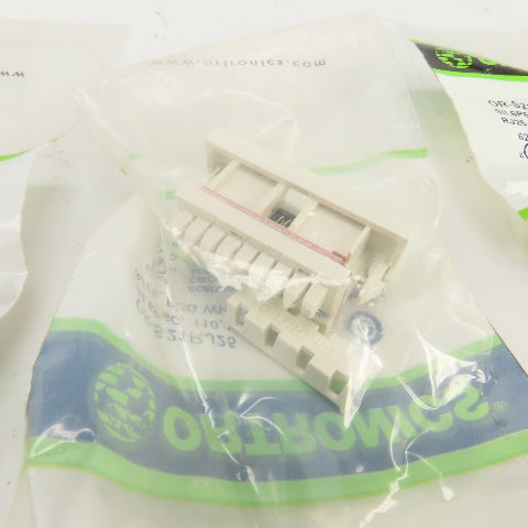 Ortronics OR-S21RJ25 1 Port Module Jack 110 180 Fog White Lot Of 12