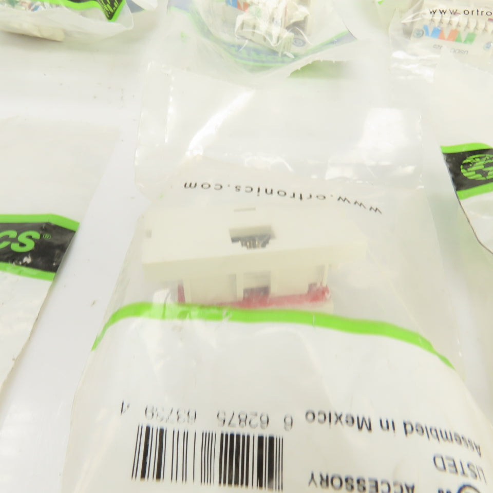 Ortronics OR-S21RJ25 1 Port Module Jack 110 180 Fog White Lot Of 12