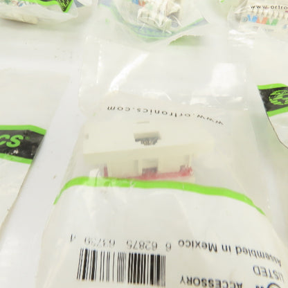 Ortronics OR-S21RJ25 1 Port Module Jack 110 180 Fog White Lot Of 12