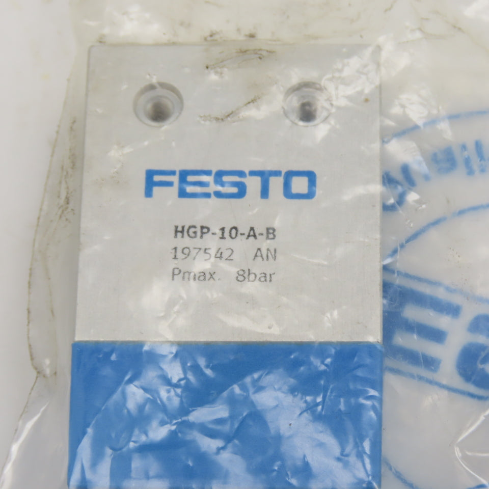 Festo HGP-10-A-B Pneumatic Parallel Gripper 4-8 Bar Size 10