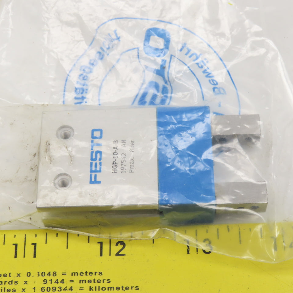 Festo HGP-10-A-B Pneumatic Parallel Gripper 4-8 Bar Size 10