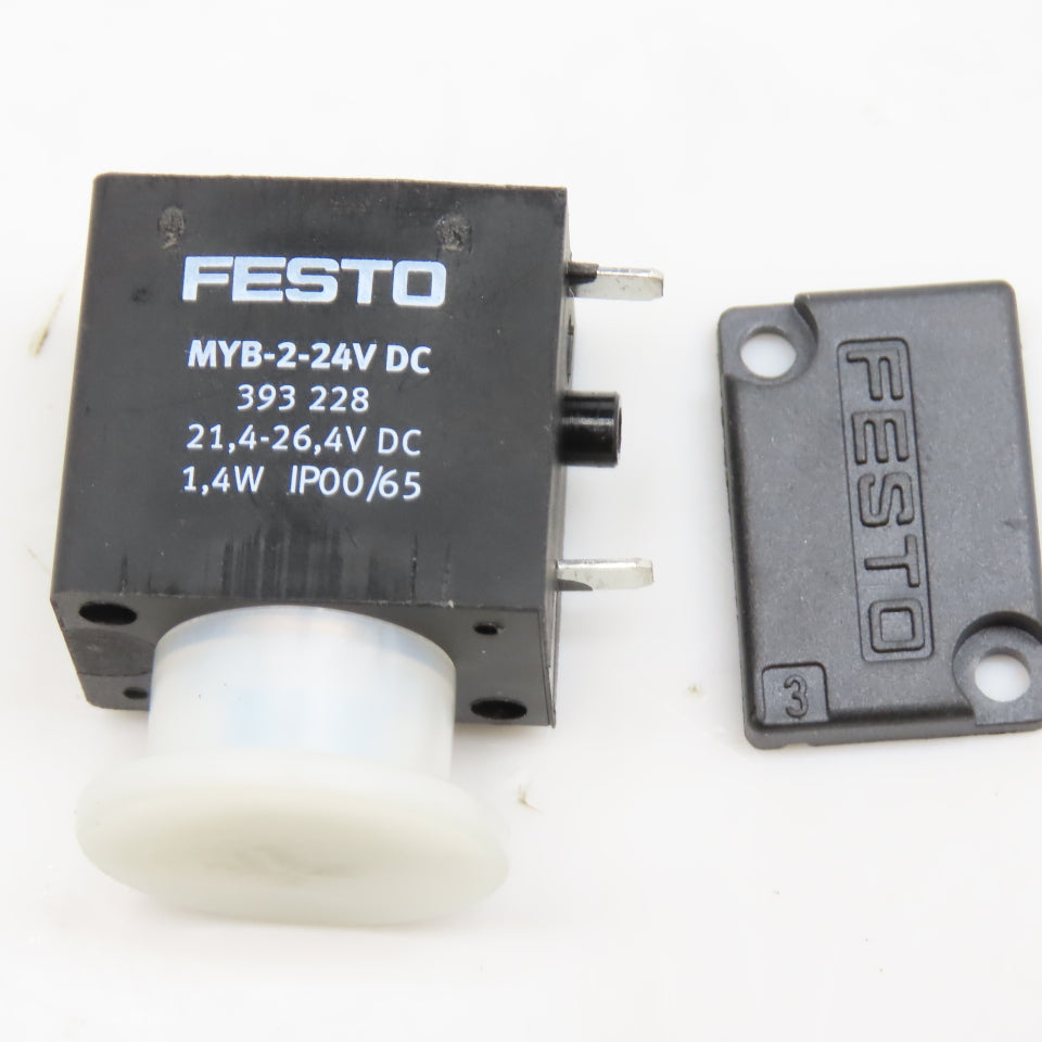 Festo MYB-2-24V DC 393228 Solenoid Coil 21.4-26.4VDC