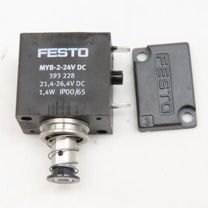 Festo MYB-2-24V DC 393228 Solenoid Coil 21.4-26.4VDC