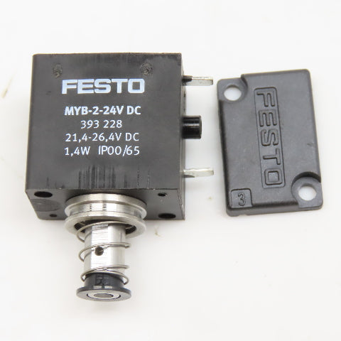 Festo MYB-2-24V DC 393228 Solenoid Coil 21.4-26.4VDC