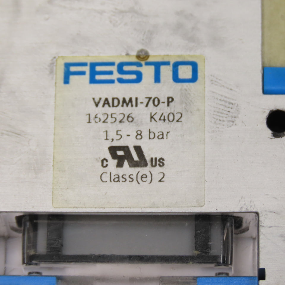 Festo VADMI-70-P 162526 Vacuum Generator 1.5-8 Bar 24VDC